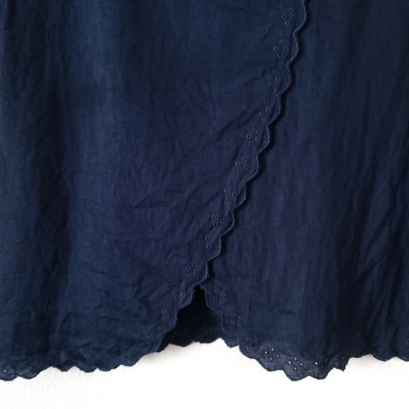 Ann Taylor Navy Linen Top - sz 14 - Picture 10 of 12